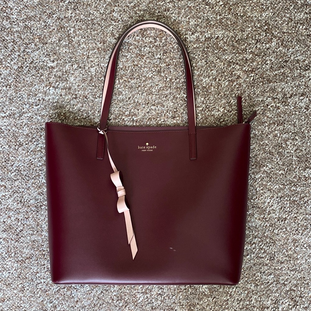 Kate Spade large tote in blackberry preserve